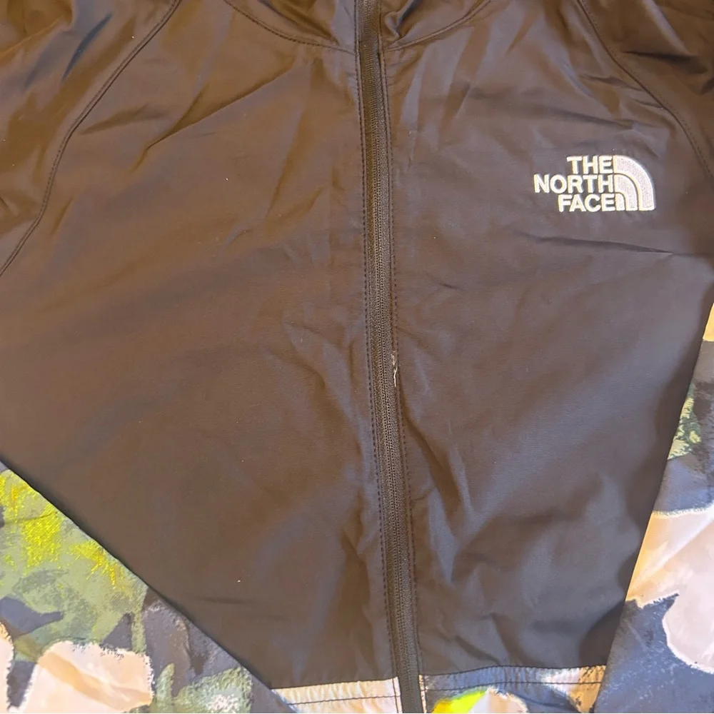 The North Face Hoodie Mens Jacket Black Summit Navy Abstract Floral Small New
